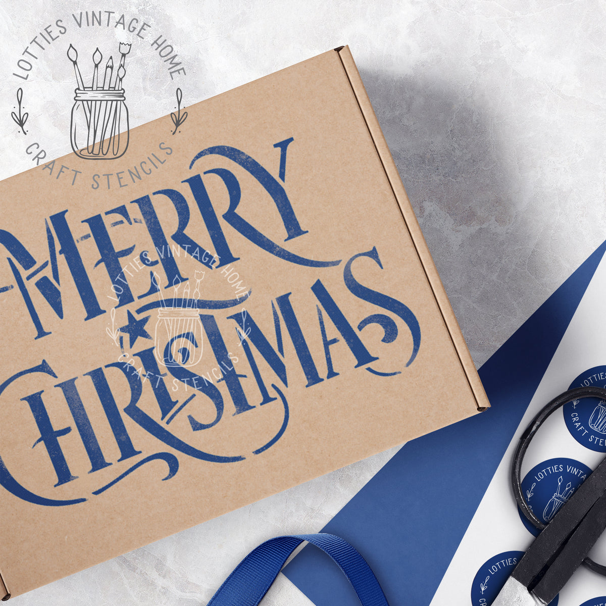 MERRY CHRISTMAS A5 STENCIL