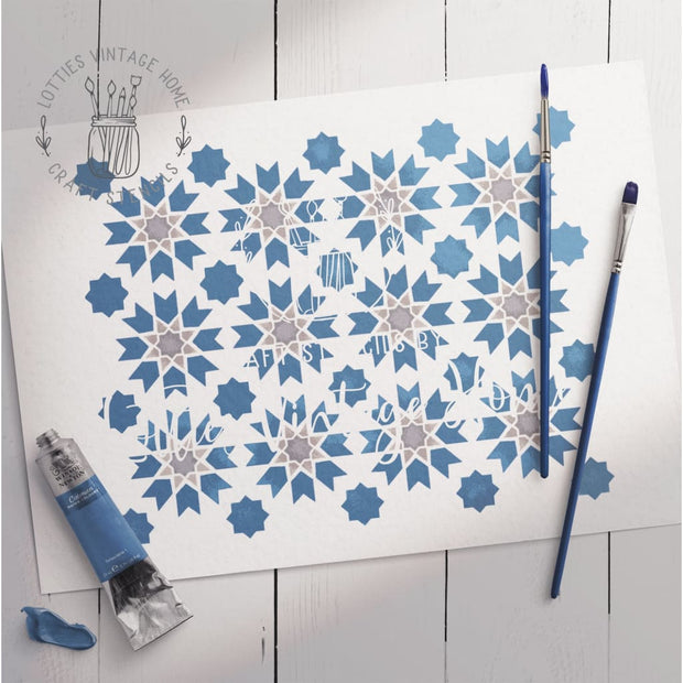 MOROCCAN 06 PATTERN A4 STENCIL Lotties Vintage Home