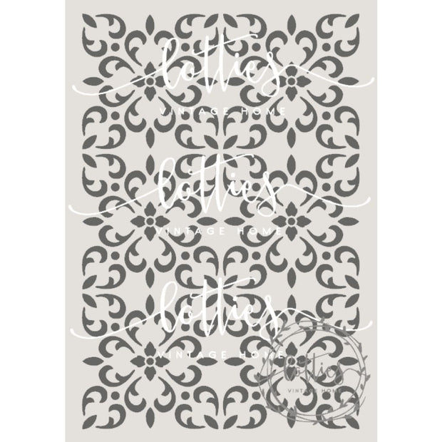 MOROCCAN TILES 002 A4 STENCIL Lotties Vintage Home