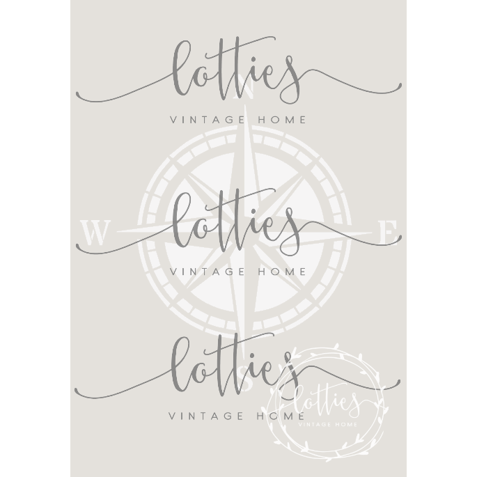 NAUTICAL COMPASS A5 STENCIL