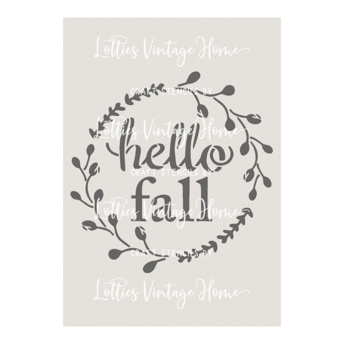 HELLO FALL A5 STENCIL