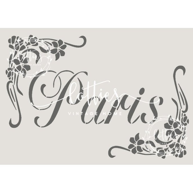 PARIS - FLORAL CORNERS A5 STENCIL