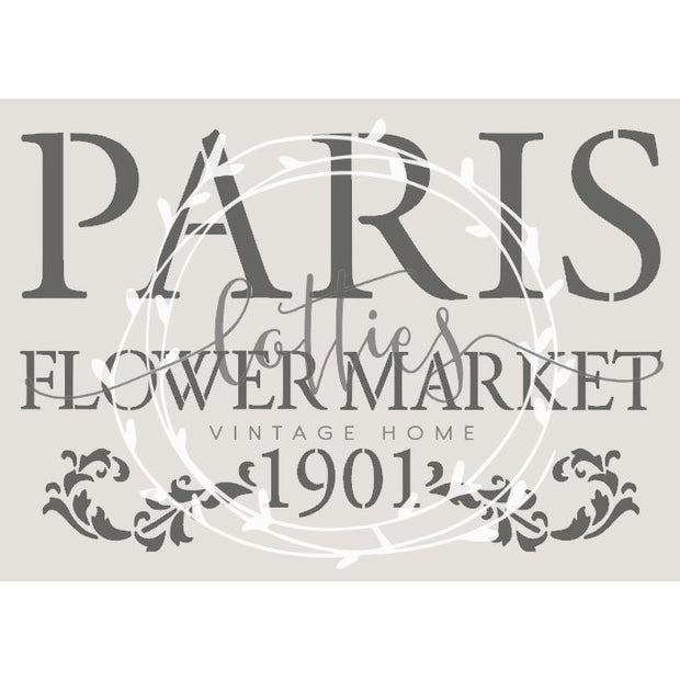 PARIS - FLOWER MARKET A5 STENCIL