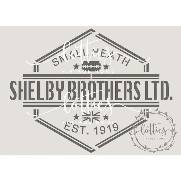 PEAKY BLINDERS - SHELBY BROTHERS A5 STENCIL Lotties Vintage Home