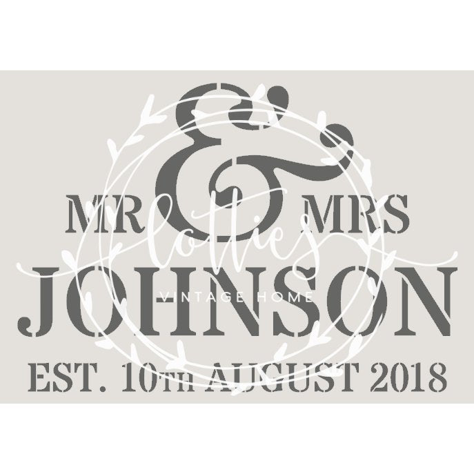 PERSONALISED - MR & MRS A4 STENCIL
