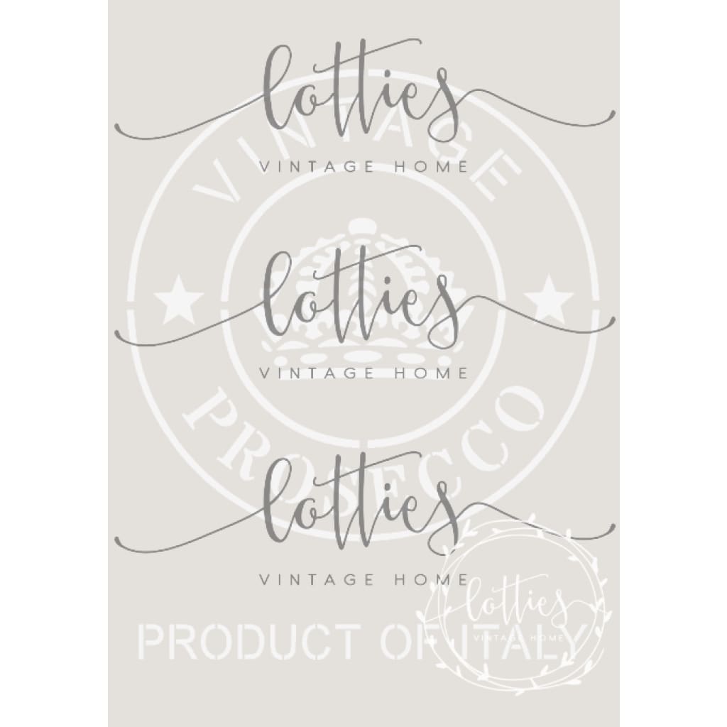 PROSECCO STAMP A5 STENCIL Lotties Vintage Home