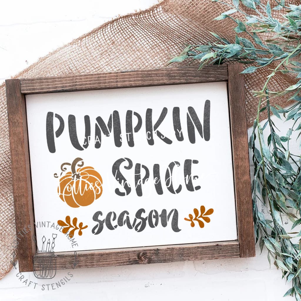 PUMPKIN SPICE SEASON A5 STENCIL Lotties Vintage Home