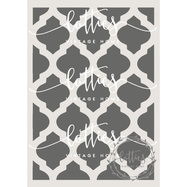 Quatrefoil Pattern A4 Stencil