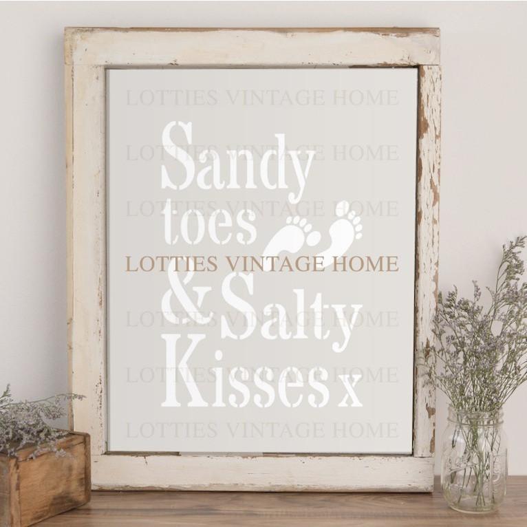 SANDY TOES & SALTY KISSES A5 STENCIL