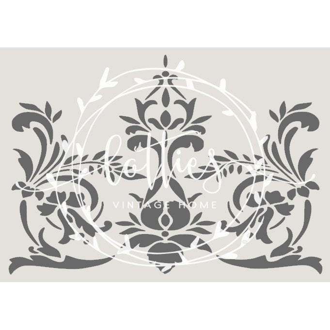 SCROLL FLOURISH A4 STENCIL