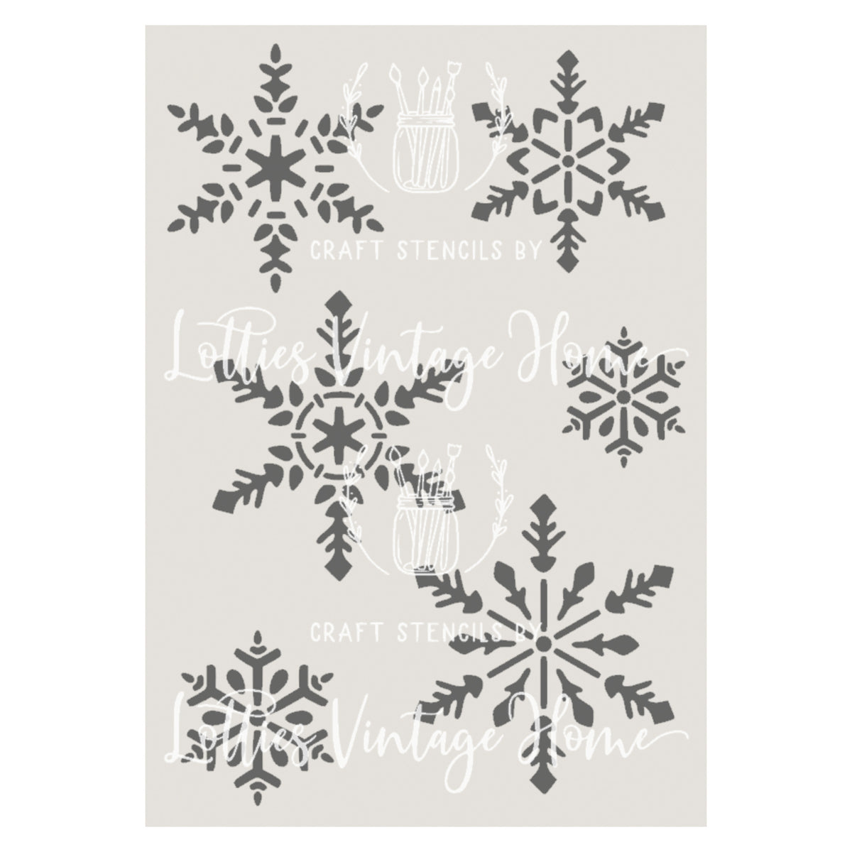 SNOWFLAKES A5 STENCIL