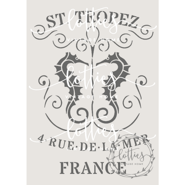 St Tropez A5 Stencil