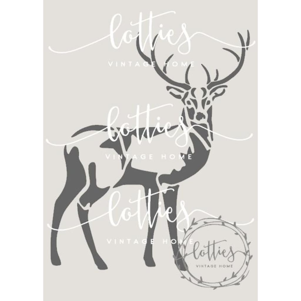 Stag A4 Stencil Lotties Vintage Home