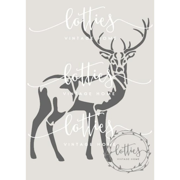 Stag A5 Stencil Lotties Vintage Home