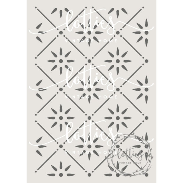 Victorian Pattern Tile A4 Stencil