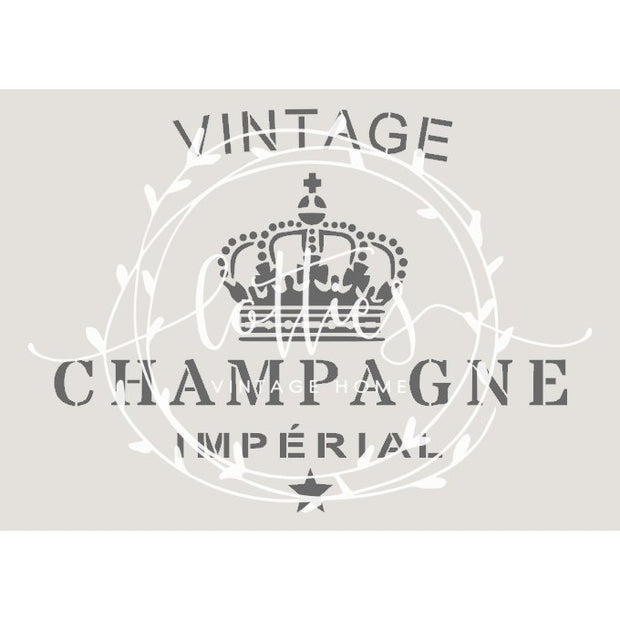 VINTAGE CHAMPAGNE A5 STENCIL