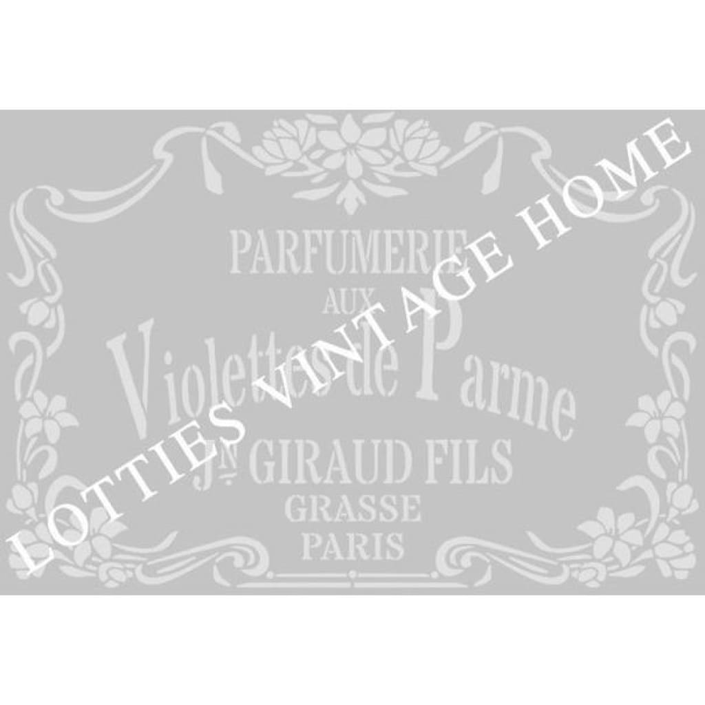 VIOLETTES DE PARME A4 STENCIL Lotties Vintage Home