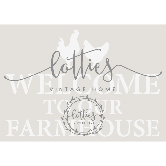 WELCOME TO OUR FARMHOUSE A5 STENCIL